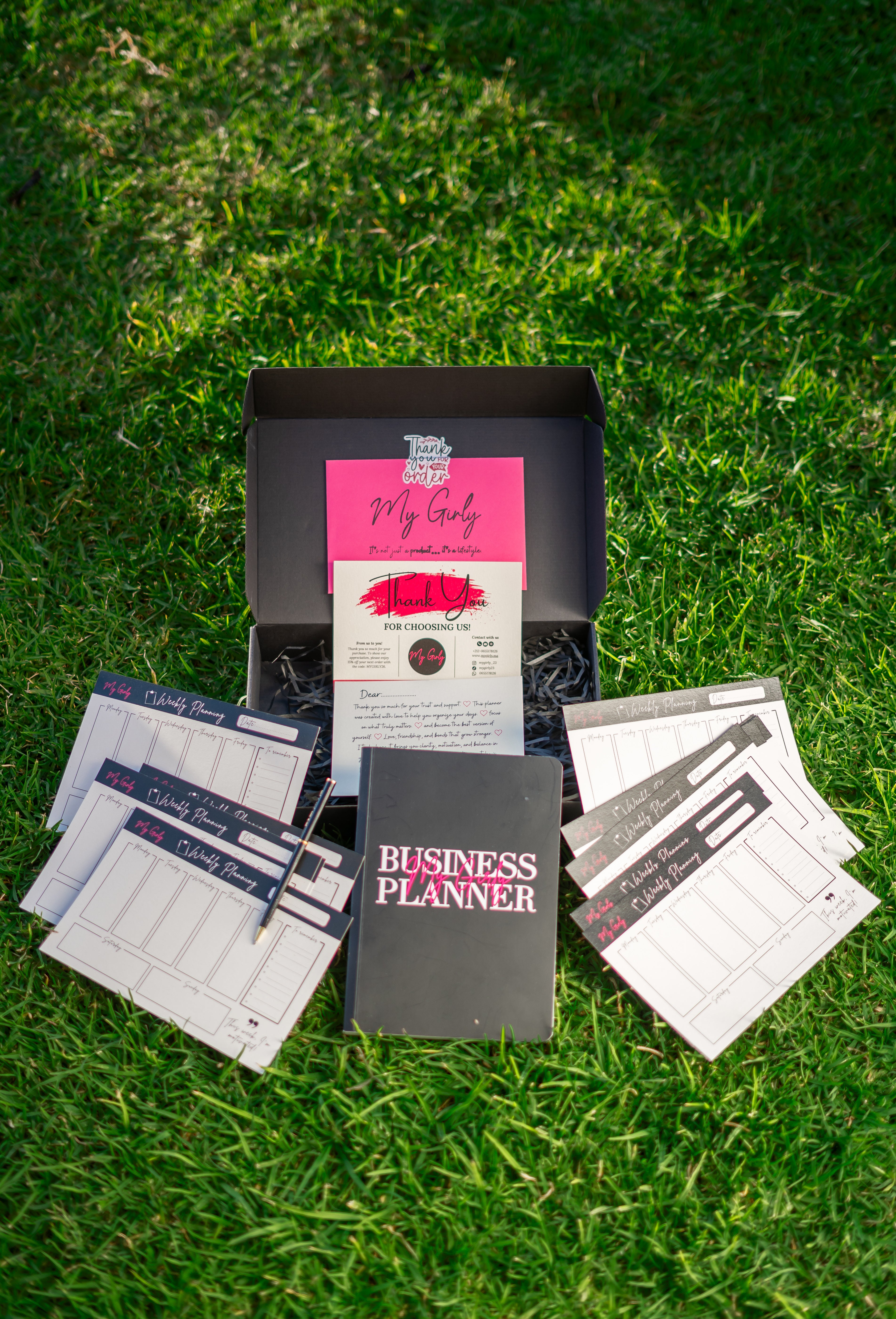 My Girly Business Planner Box – Coffret Organisation & Motivation