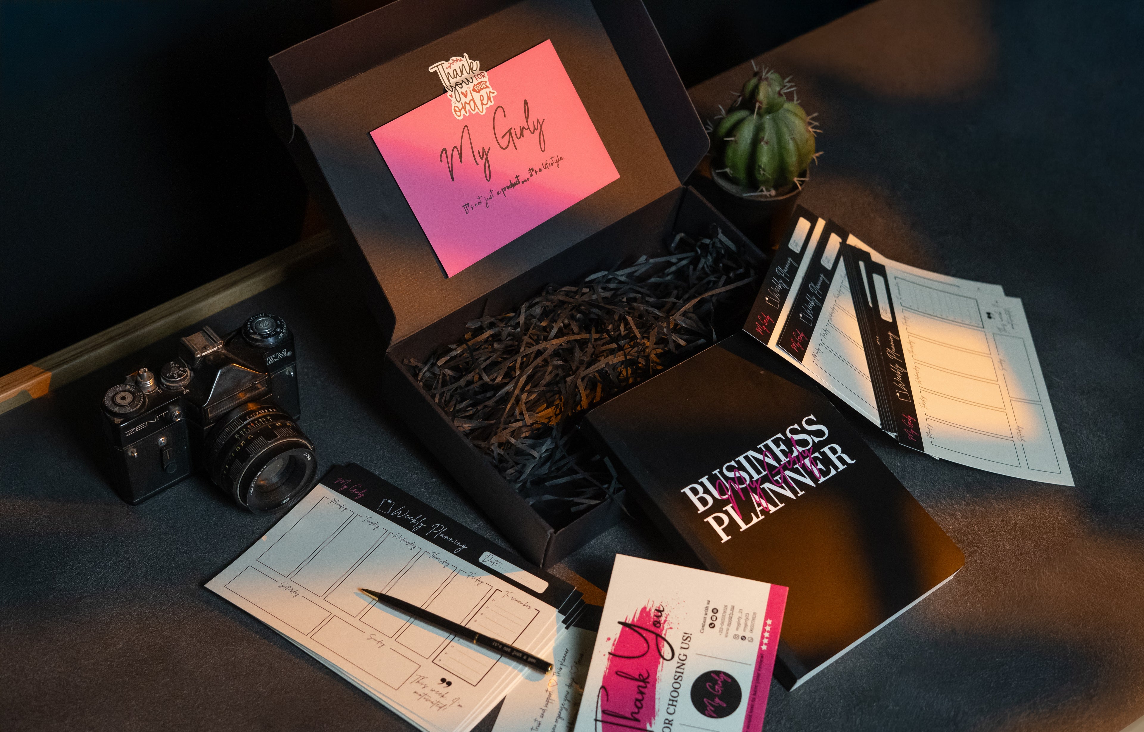 My Girly Business Planner Box – Coffret Organisation & Motivation